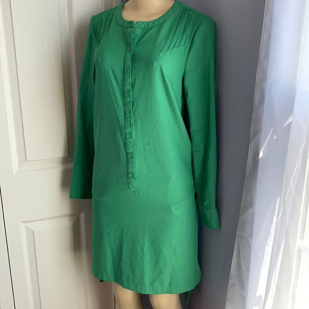 Merona Dressy Casual Long Sleeve Dress XS Green